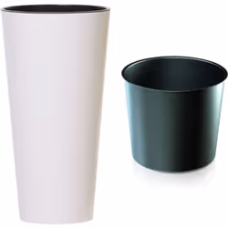 Pot de fleurs Tubus slim shine DTUS300S - blanc La simplicité et le minimalisme de la collection Tubus Slim Shine offrent des ...