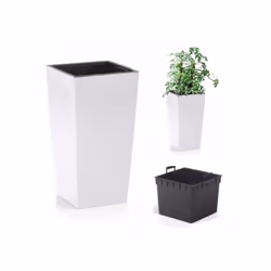 Pot de fleurs haut URBI DURS325 avec insert - Blanc Spécifications du pot de fleurs : - Largeur extérieure (haut) - 32,5 cm - ...