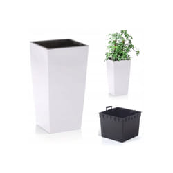 Grand pot de fleurs URBI DURS325 avec insert Blanc