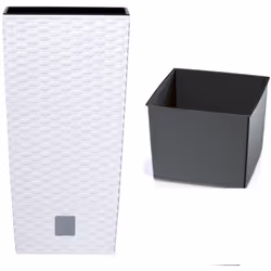 Pot de fleurs RATO Square DRTS400 avec insert - Blanc Spécifications du pot : - Largeur extérieure (haut) - 40 cm - Largeur e ...