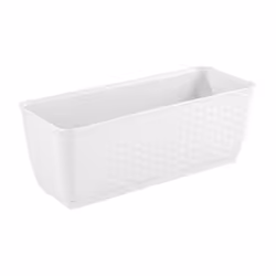 Pot de fleurs 6L avec crochets Prosperplast Ratolla PW DRL400PW S449 blanc