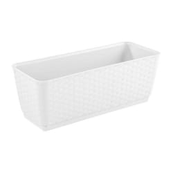 Pot de fleurs 6L avec crochets Prosperplast Ratolla PW DRL400PW S449 blanc