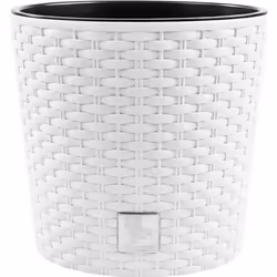 Prosperplast Rato Round Pot de fleurs avec insert blanc