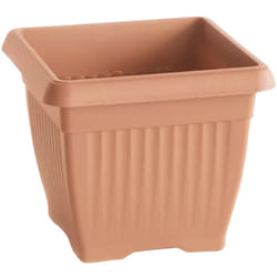 Pot de fleur carré Terra 24x24x20 cm en plastique Terre cuite - Prosperplast
