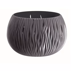 Jardinière en deux parties (jardinière et réservoir intérieur pour la terre ou le gravier), de la collection BOWL SANDY dans  ...