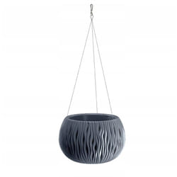 Prosperplast - bol sandy ws en plastique avec réservoir de couleur Anthracite, 21,8 (hauteur) x 37 (largeur) x 37 (profondeur) cm