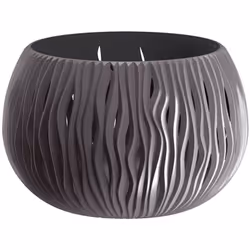 Doux au toucher, les pots de fleurs ronds Bowl Sandy s'inspirent de la céramique traditionnelle faite à la main, ce qui lui d ...
