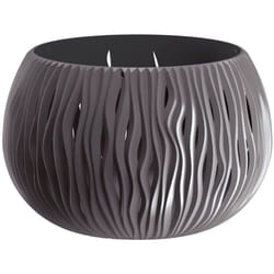 Prosperplast - Bowl Sandy en Plastique avec réservoir de Couleur Anthracite, 13,6 (Hauteur) x 18 (Profondeur) cm x 18 cm (largeur)