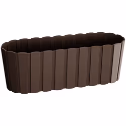 Jardinier de balcon de la collection de base de bandoue Dimensions: 587x144x130 Brun