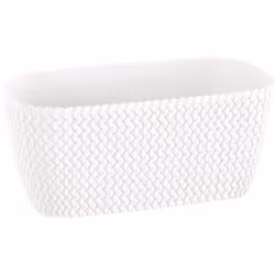 Jardinier du balcon de la collection de cas spalofy Dimensions: 297x145x133 Blanc