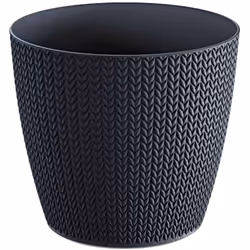 Prosperplast Wheaty Pot de fleurs en plastique. La forme classique de ce pot de fleurs permet les concepts illimités de son u ...