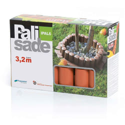 Prosperplast - Zanvic Bordure de jardin ipal 6, Taille, 10 cm x 3,02 m, 8 Pièces x Boîte, Terracotta, ZA499