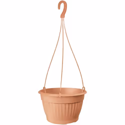 Jardinière suspendue de la collection TERRA Dimensions : 260x260x160 Terre cuite Comprend un crochet et un réservoir
