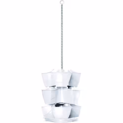 Jardin vertical suspendu de la collection COUBI HERBAL Dimensions : 295x295x880 Blanc jardin vertical