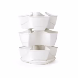 Pot pour herbes fleurs 3 cascades Coubi herbal blanc