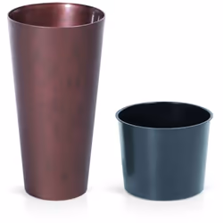 Grand pot de fleurs Corten Tubus DTUS250C avec insertSpécifications du pot de fleurs :diamètre supérieur - 25 cm diamètre de  ...