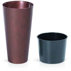 Grand pot de fleurs en Corten Tubus DTUS250C avec insert