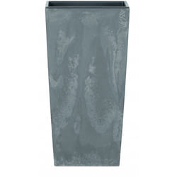 Prosperplast - pot haut 11,4 l urbi pot en plastique à effet carré avec réservoir en gris clair, 37,5 (h) x 19,5 (l) x 19,5 (p) cms - Gris clair