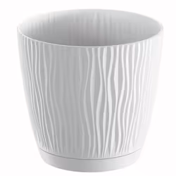 de fleurs 0,6L SANDY P 282x282x260 mm, Blanc Dimensions : 282x282x260 mm