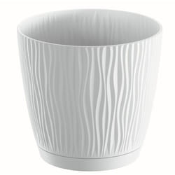 Prosperplast - Pot de fleurs 0,6L sandy p 282x282x260 mm, Blanc