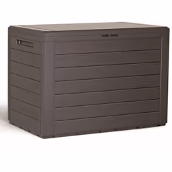 Coffre de jardin 190 litres woodebox en plastique couleur ocre foncé 78 x 43,3 x 55 cm, petit ZA1214 - Prosperplast