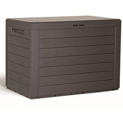 Coffre de jardin 190 litres woodebox en plastique couleur ocre foncé 78 x 43,3 x 55 cm, petit ZA1214 - Prosperplast