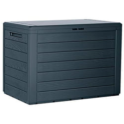 Boîte à jardin 190L plastique anthracite Woodebox 78 x 43,3 x 55 cm - Anthracite - Prosperplast