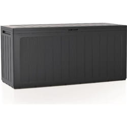 Coffre en plastique effet bois noir 280L