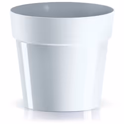 Pot de fleurs CUBE BASIC, Matériau: Plastique Couleur: Blanc Dimensions du produit 109x109x100 mm