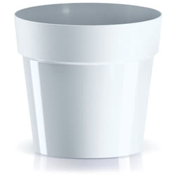Prosperplast - Pot de fleurs cube basic, 109x109x100 mm - Blanc