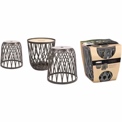 Ensemble de mobilier multifonction 2+1 IKU BS 3 Ensemble multifonction en matière plastique perforée robuste et résistante au ...
