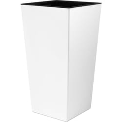 Prosperplast - 19 l Urbi Pot plastique haut carré 19 l avec réservoir en blanc, 45 (h) x 24 (l) x 24 (p) cms - Blanc