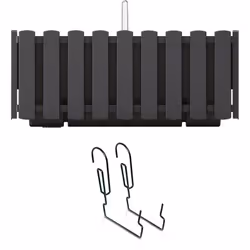 Jardinier du balcon de la basse de borne FencyCase W Collection Dimensions: 380x180x162 Anthracite Intègre des crochets pour  ...