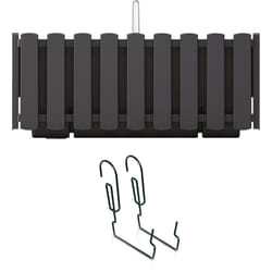 Prosperplast - Jardinière de balcon Boardee 38x18x16 cm - Anthracite - Anthracite