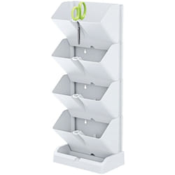 Prosperplast - Mini Cascade jardinière verticale en plastique blanc 19,5 (l) x 11,4 (l) x 47,5 (h) cm avec ciseaux de jardinage - Blanc
