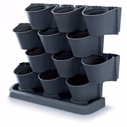 Jardin vertical sur pied CASCADE GARDEN - Pot de fleurs Cascade Anthracite Spécifications : - largeur - 68,5 cm - profondeur  ...