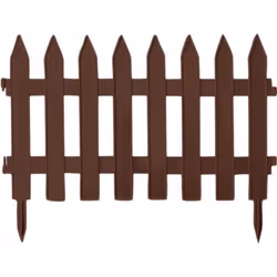 Clôture de jardin - PROSPERPLAST - Garden Classic - 32 m - Marron - PVC