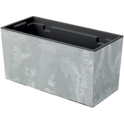 Prosperplast - Jardinier pour Balcón Urbi Case Beton Effet, Dimensions (mm) 395x185x195, couleur en béton - Gris