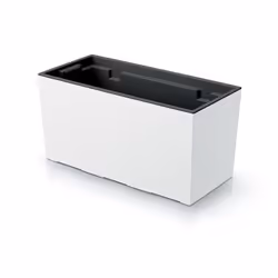 Jardinière avec insert pot de fleurs Prosperplast Urbi Case DUC400-S449 - blanc mat