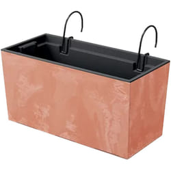 Prosperplast - Urbi Case Beton Effet w Pot, Dimensions (mm) 395x185x195, couleur de terre cuite - Terre cuite