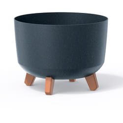 Prosperplast - Pot de fleurs bas 6,8L avec pieds amovibles et insert 285 mm, anthracite - Eco Anthracite