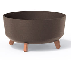 Prosperplast - Pot de fleurs bas 14,3L avec pieds amovibles et insert 380 mm, Café - Café