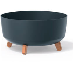 Prosperplast - Pot de fleurs bas 21,5L avec pieds amovibles et insert 390 mm, anthracite - Anthracite