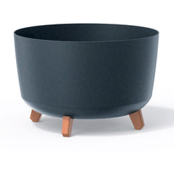 Prosperplast - Pot de fleurs bas 21,5L avec pieds amovibles et insert 390 mm, Eco Anthracite - Eco Anthracite