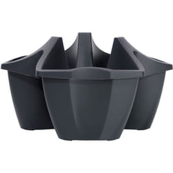 Prosperplast - Pot de Fleurs Pagna Jardinière Suspendue 480x480x264 mm, Anthracite - Anthracite