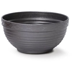 Pot à fleurs en terre cuite 3L MISA 260x260x113 mm, Gris foncé