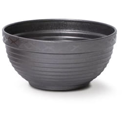 Prosperplast - Pot à fleurs en terre cuite 5,5L misa 340x340x136 mm, Gris foncé - Gris foncé