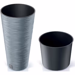 Pot de fleurs rond Furu Slim DFRH300 avec insert - BétonSpécifications du pot de fleurs : diamètre supérieur - 30 cm diamètre ...