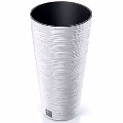 La collection Furu présente ce pot blanc et avec des dimensions de 30 x 30 x 57,5 ??cm, avec une capacité de 15 litres De plu ...