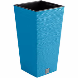 La collection Furu présente ce pot en bleu et avec des dimensions de 26,5 x 26,5 x 50 cm, avec une capacité de 11 litres. De  ...